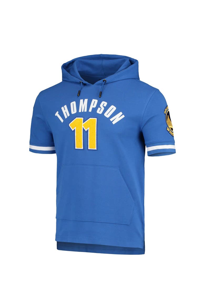Men's Pro Standard Klay Thompson Royal Golden State Warriors Name & Number Short Sleeve Pullover Hoodie, Alternate, color, Royal
