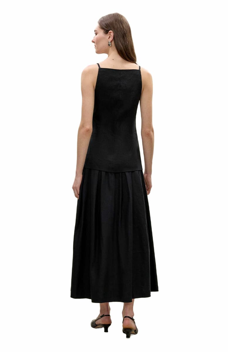 Rebecca Taylor Beatrice Stretch Linen Skirt, Alternate, color, Black