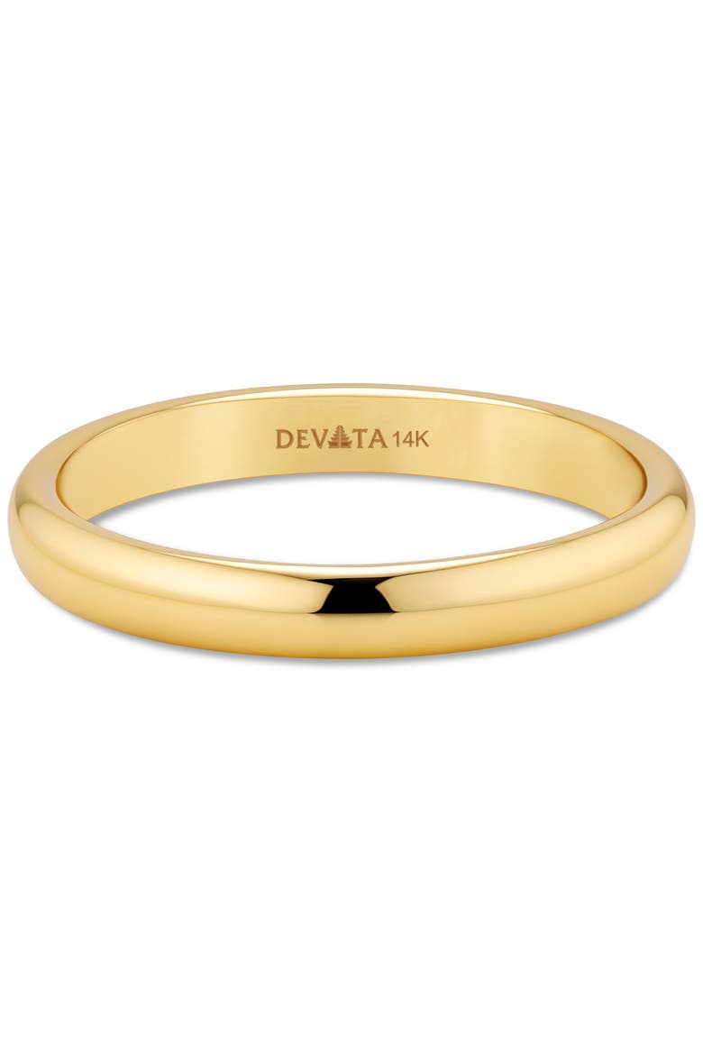 3mm Classic Dome Band Ring in 14K Gold, Alternate, color, Gold