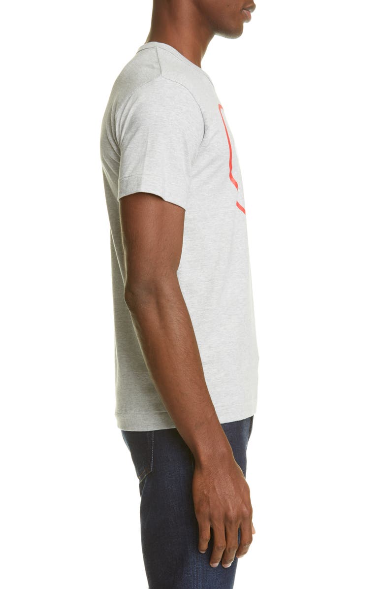 Comme des Garçons PLAY Outline Heart Graphic Tee, Alternate, color,