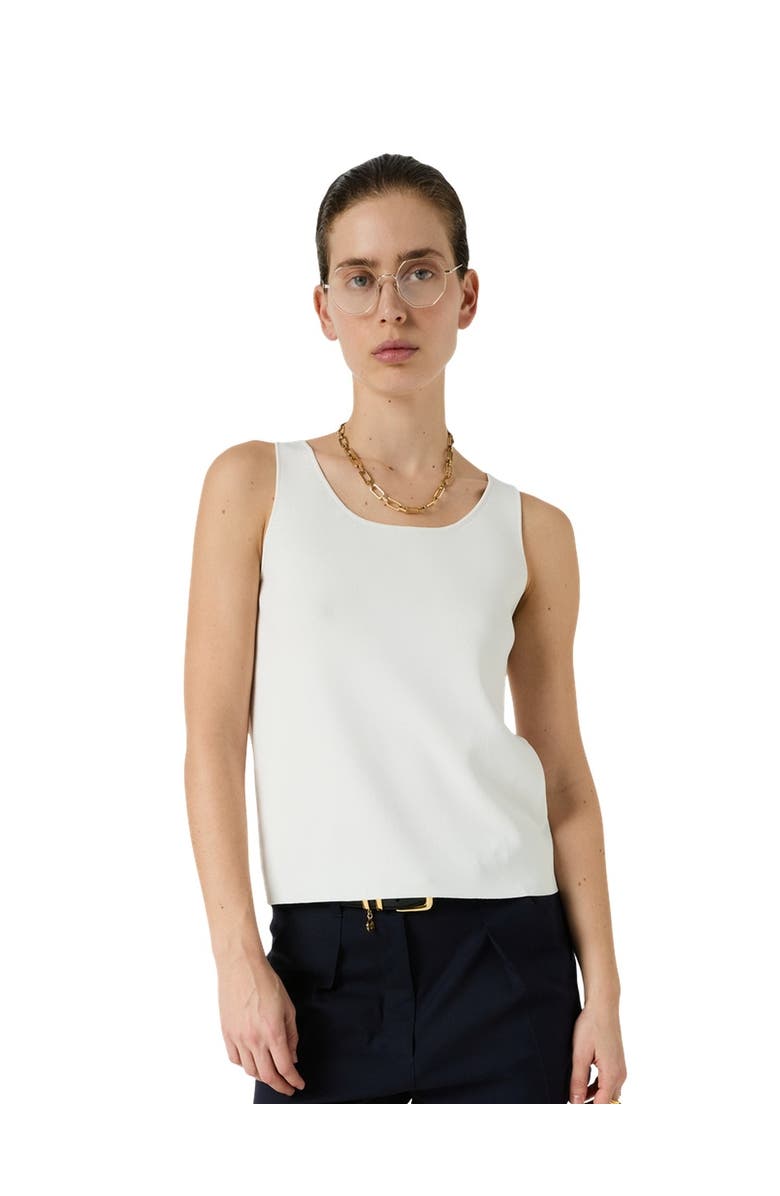GERARD DAREL Lucina Round Neck Knit Vest, Main, color, White