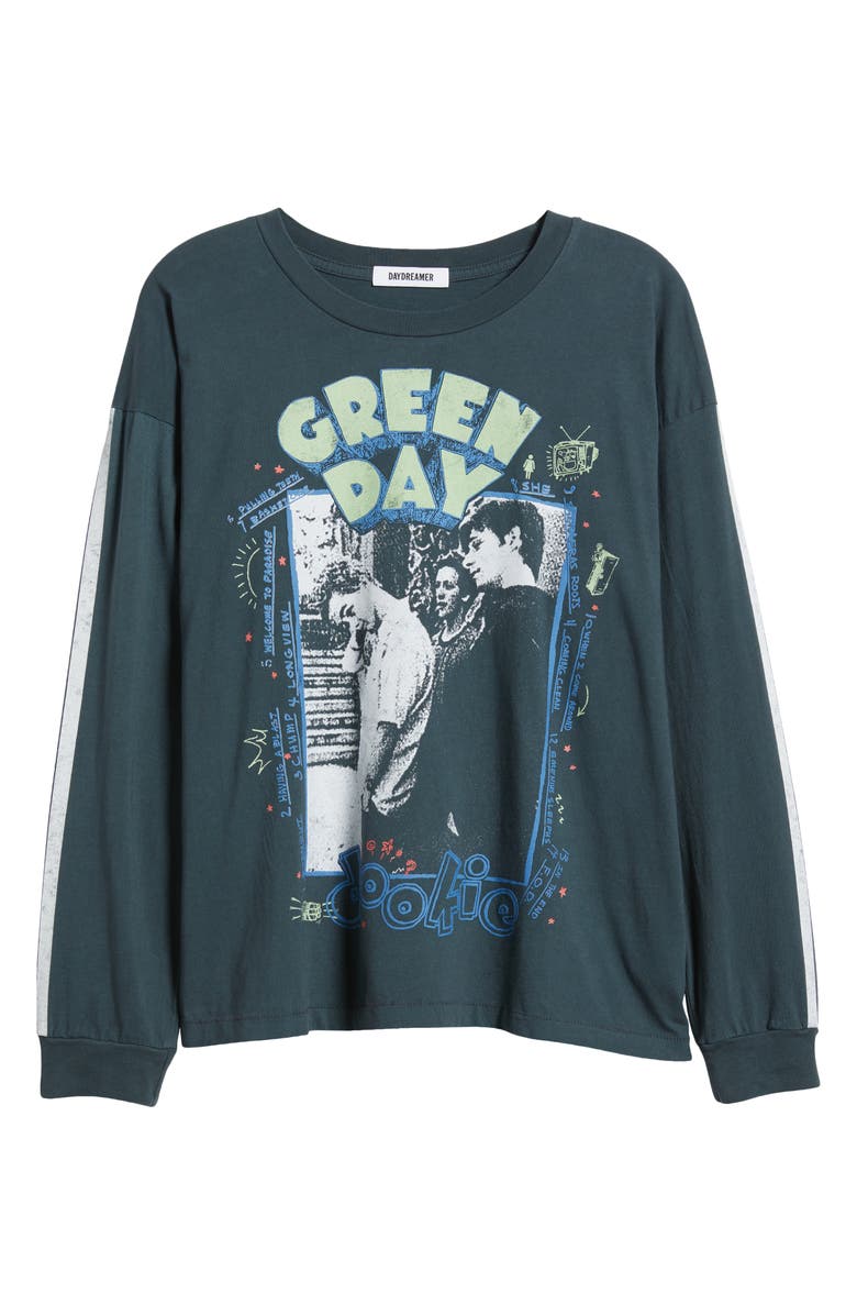 Daydreamer Green Day Dookie Long Sleeve Cotton Graphic T-Shirt, Alternate, color, 