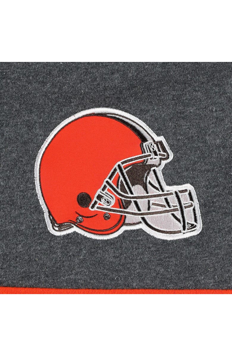 STARTER Men's Starter Brown/Heather Charcoal Cleveland Browns Extreme Pullover Hoodie, Alternate, color, 