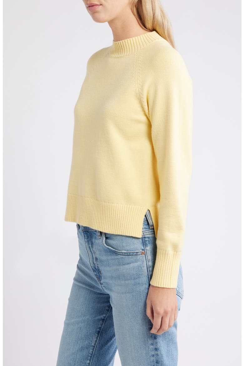Mock Neck Raglan Sleeve Sweater, Alternate, color, SUNLIGHT