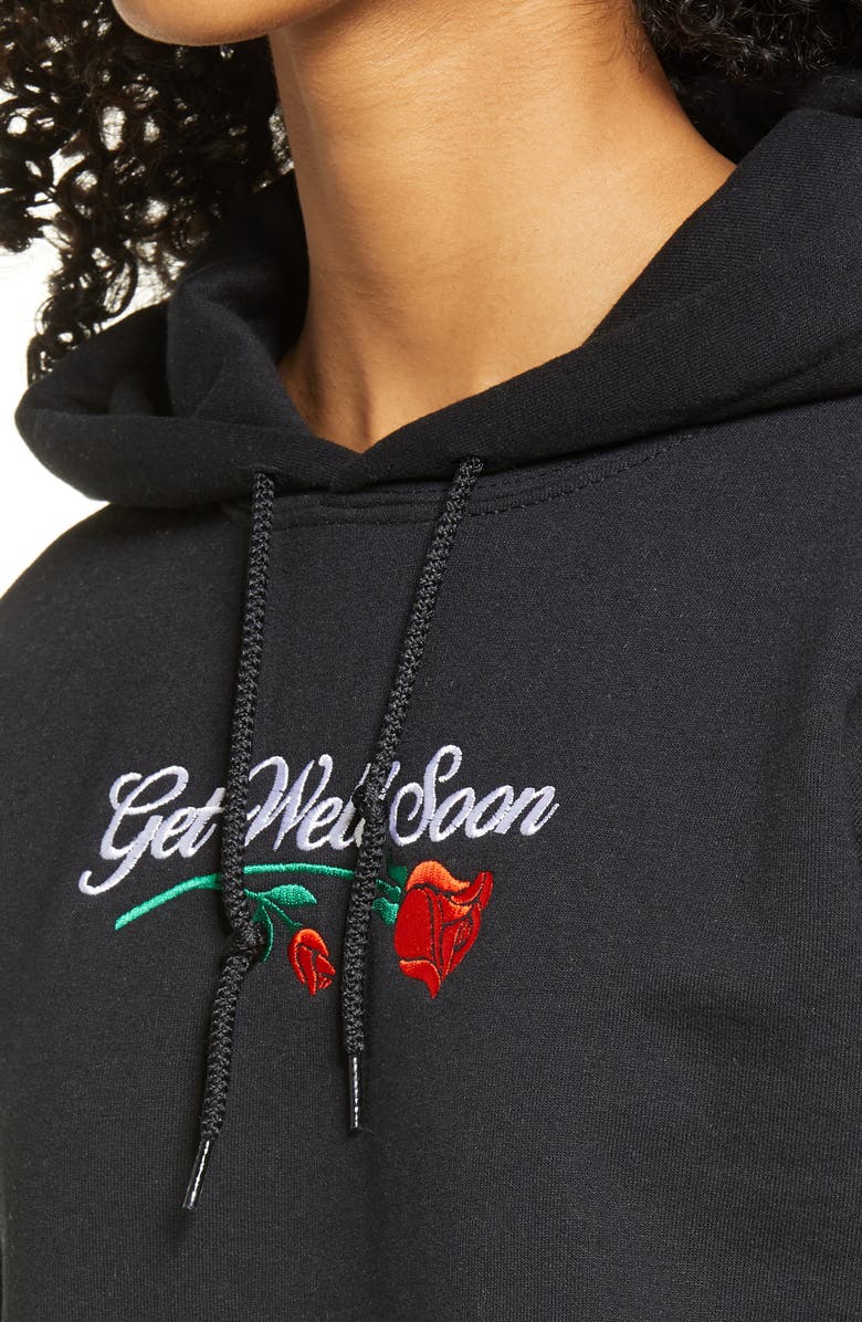 Petals and Peacocks Get Well Soon Hoodie, Alternate, color, 