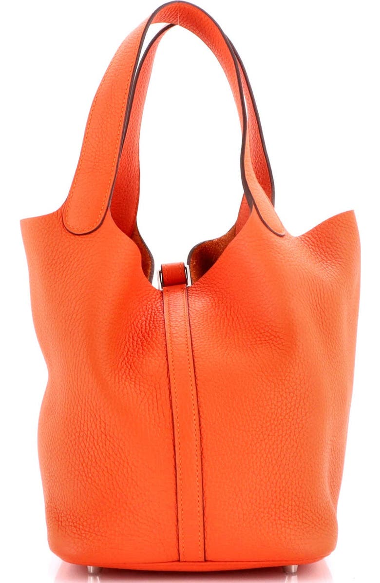 Pre-Owned Hermes Picotin Lock Bag Clemence MM, Alternate, color, Feu