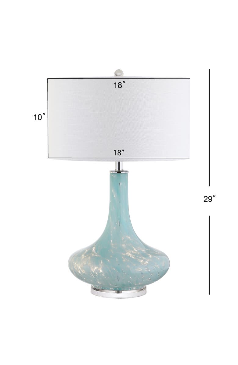 JONATHAN Y Montreal 29" Glass/Acrylic LED Table Lamp, Ice Blue, Alternate, color, Ice Blue