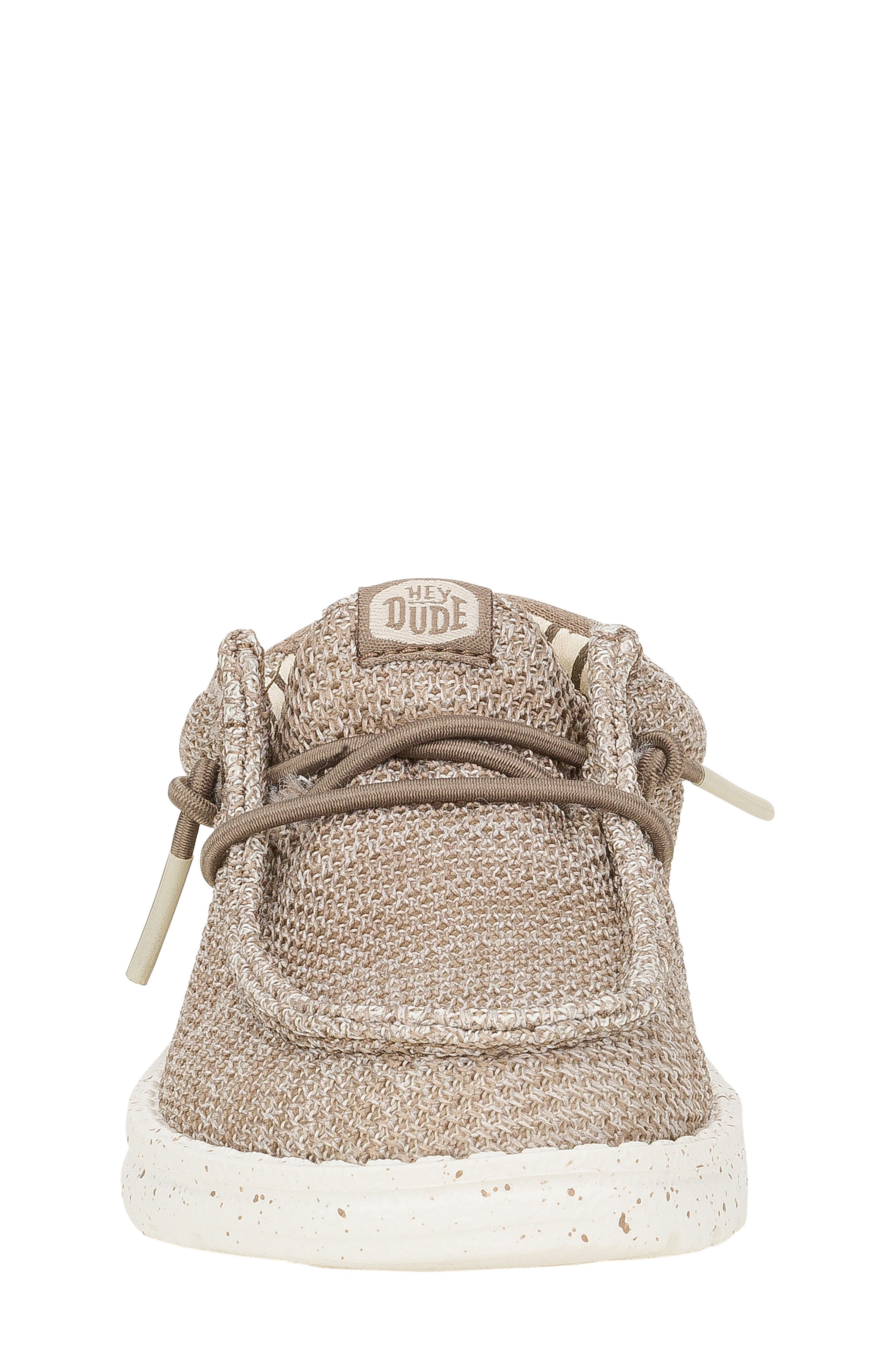 Hey Dude Kids' Wally Stretch Sox Slip-On, Alternate, color, Walnut