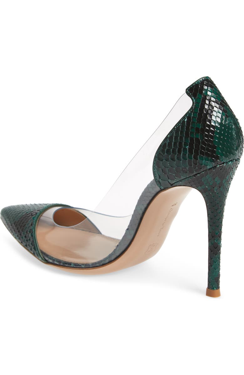 Gianvito Rossi Clear Pointed Toe Pump, Alternate, color,