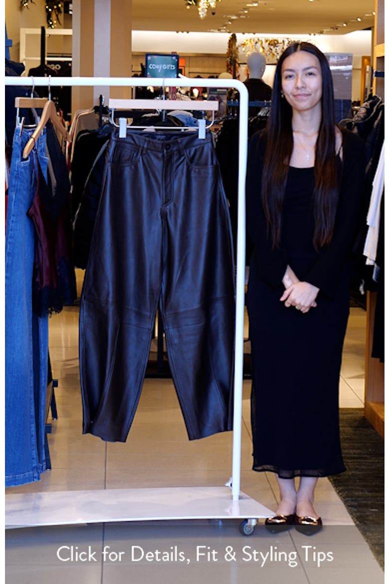 Jett Barrel Leg Leather Pants video