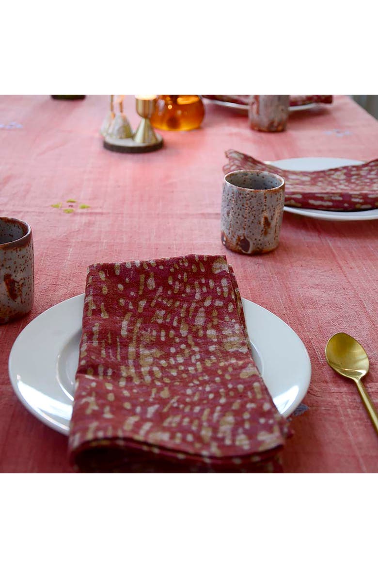 Rustic Handmade Cotton Napkins, Alternate, color, Orange