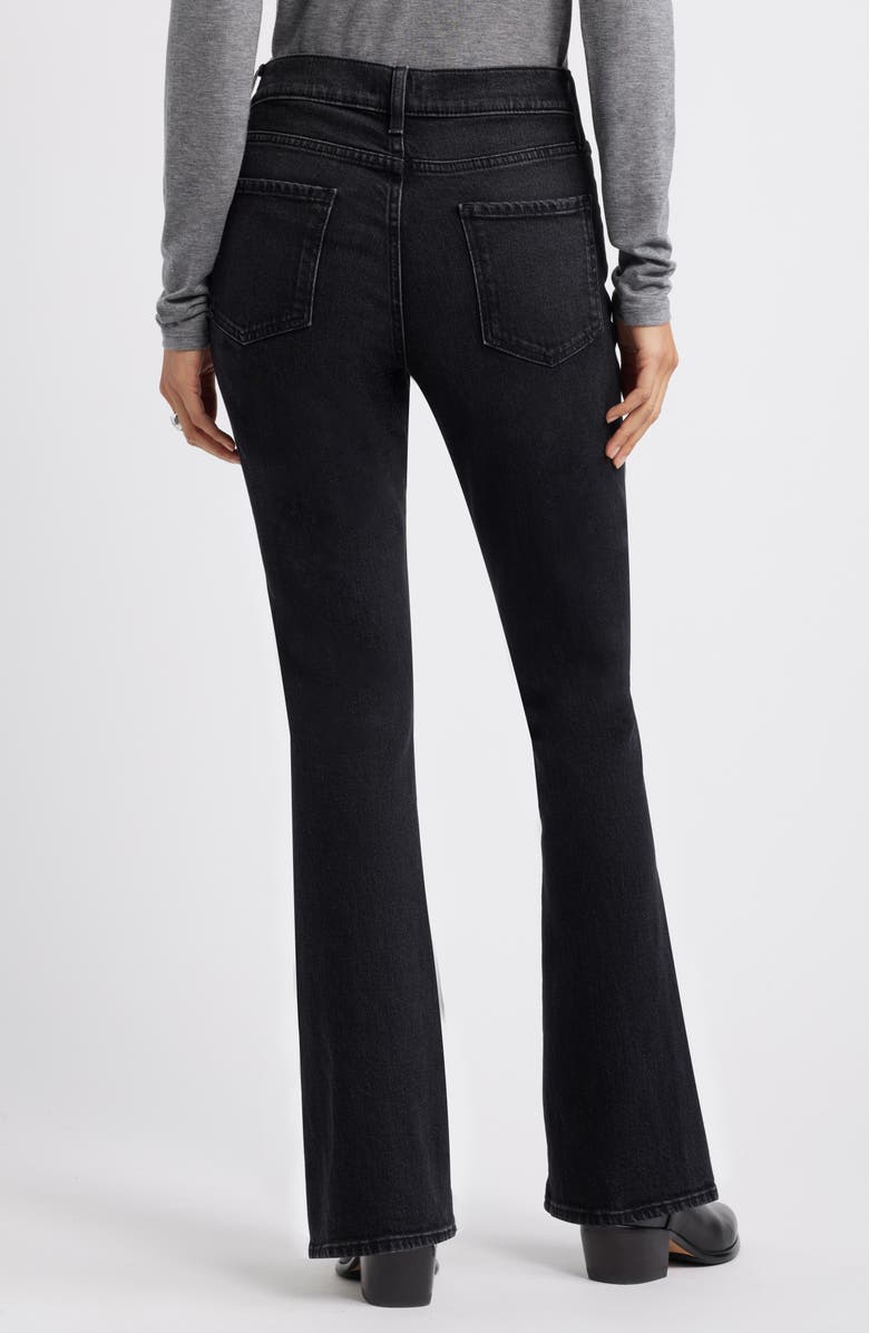 Nordstrom High Waist Flare Leg Jeans, Alternate, color, Washed Black
