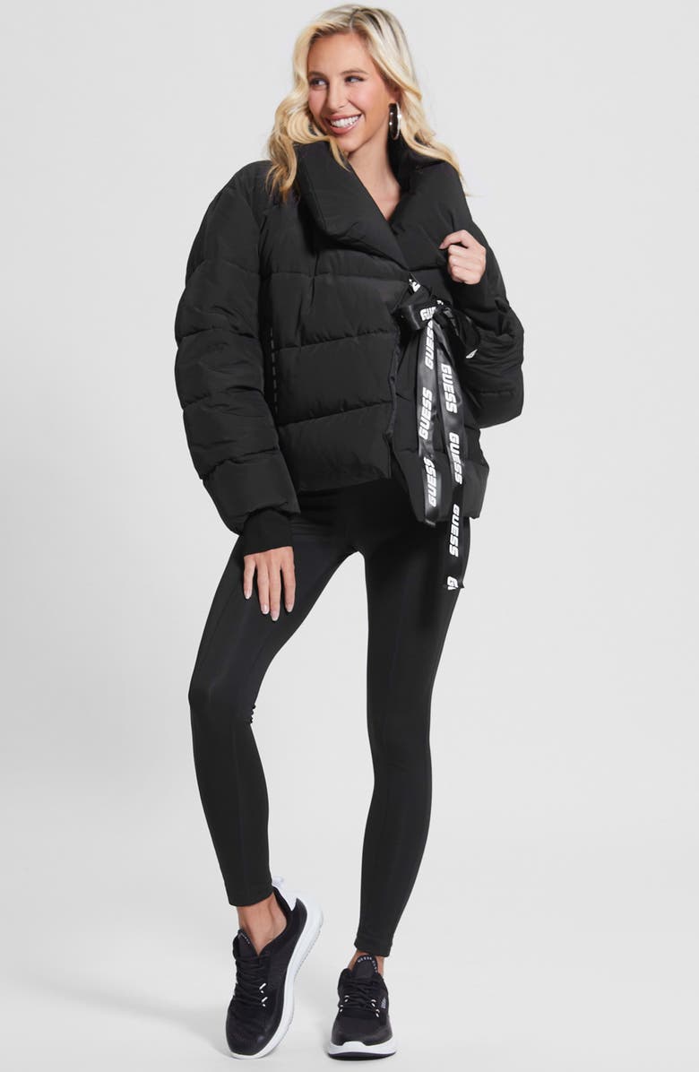 GUESS Claudia Logo Puffer Jacket, Alternate, color, 