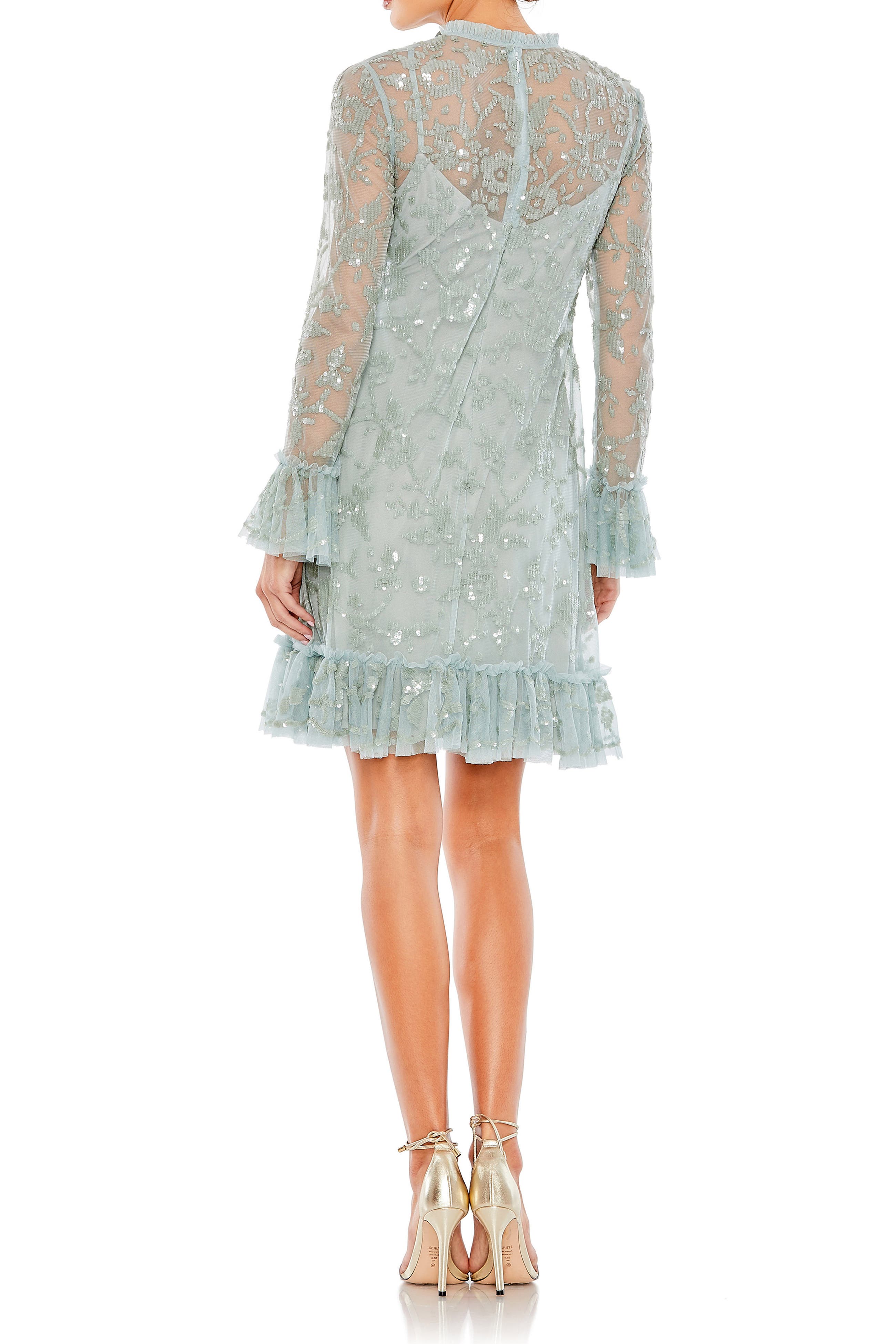 Sequin Long Sleeve Mini Dress - image 2