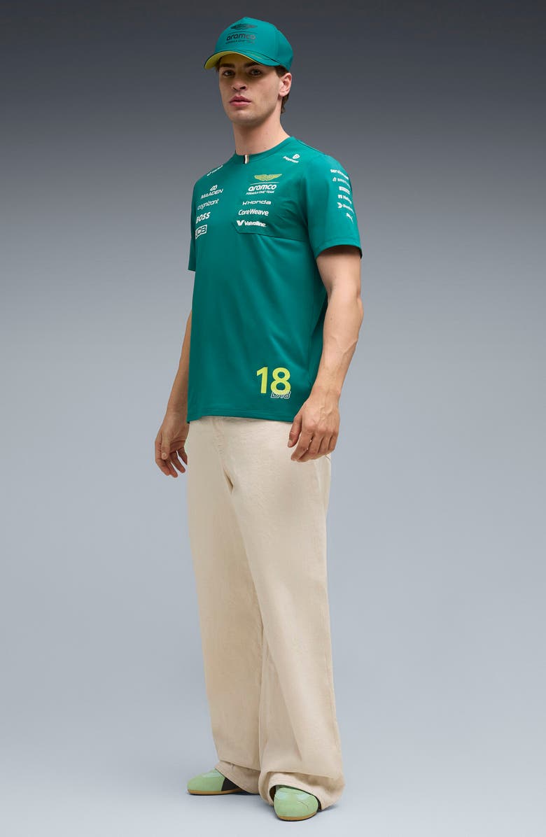 PUMA AMF1 Graphic Stroll Replica T-Shirt, Alternate, color, Green Lux