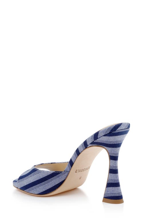 L'agence Avery Slide Sandal In Blue