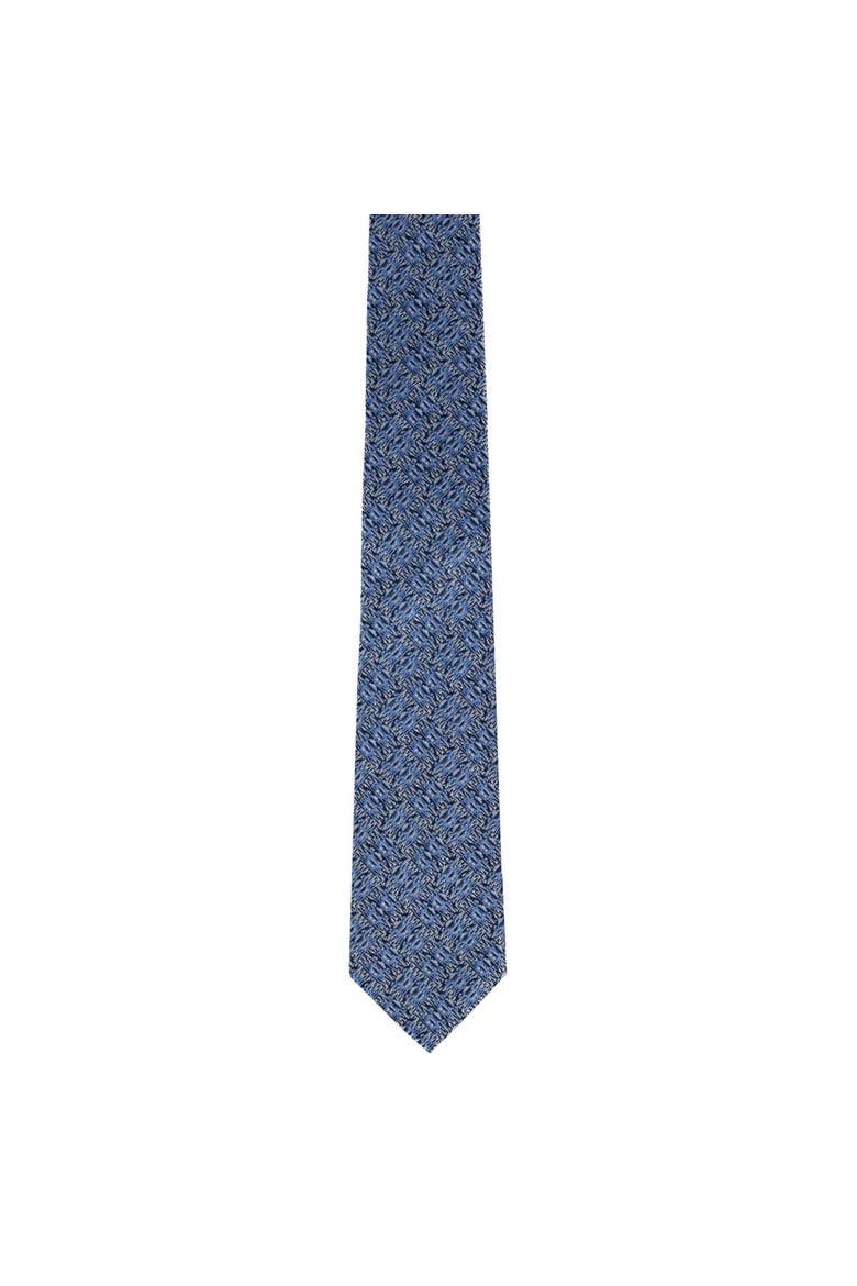 Benito's Blue Basketweave Patterned Silk Novelty Necktie, Alternate, color, Light Blue