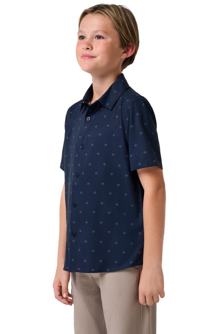 Kids' Techwoven Port Visit Button-Up Shirt, Main, color, TOTAL ECLIPSE