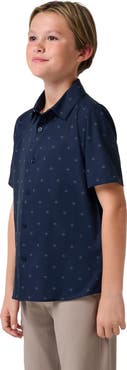 TravisMathew Kids' Techwoven Port Visit Button-Up Shirt