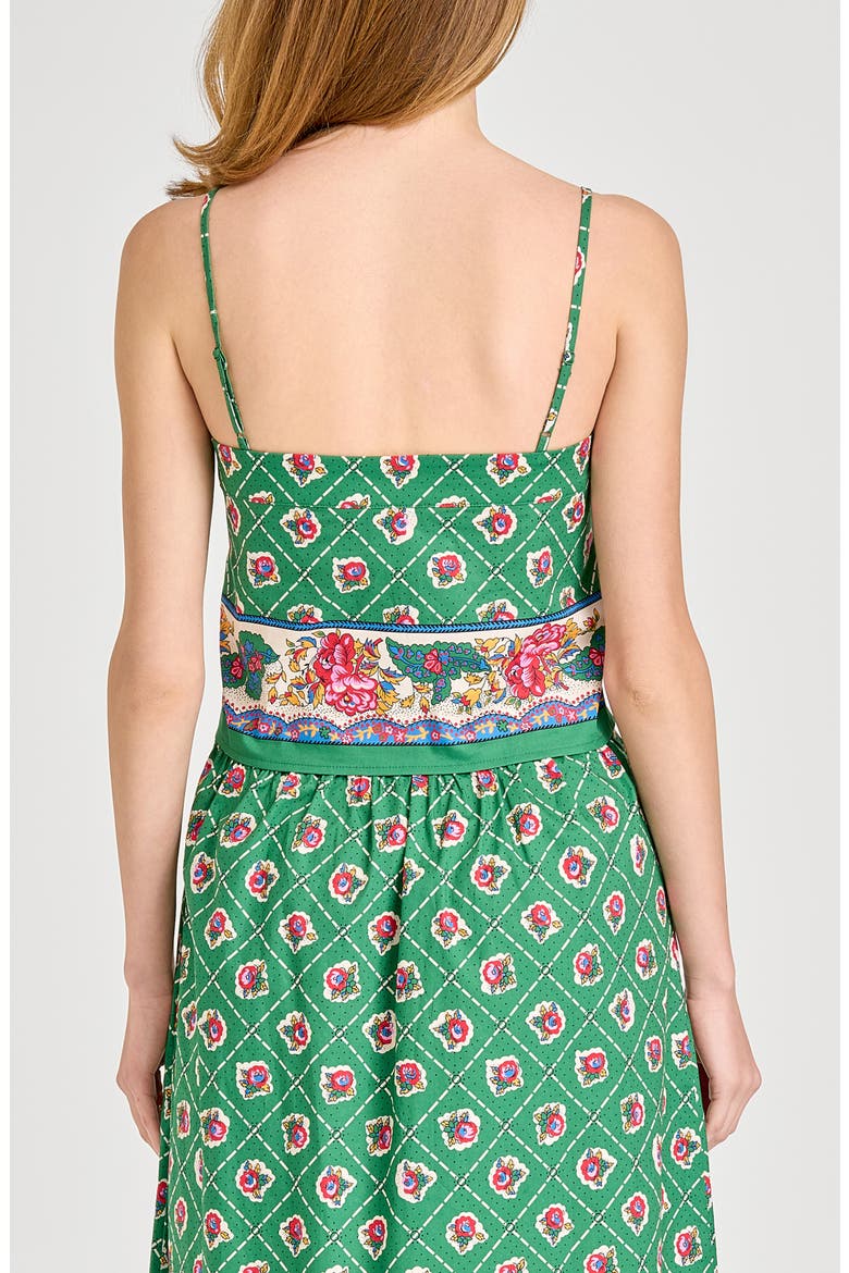 Josefina Mix Print Crop Top, Alternate, color, GREEN SCARF