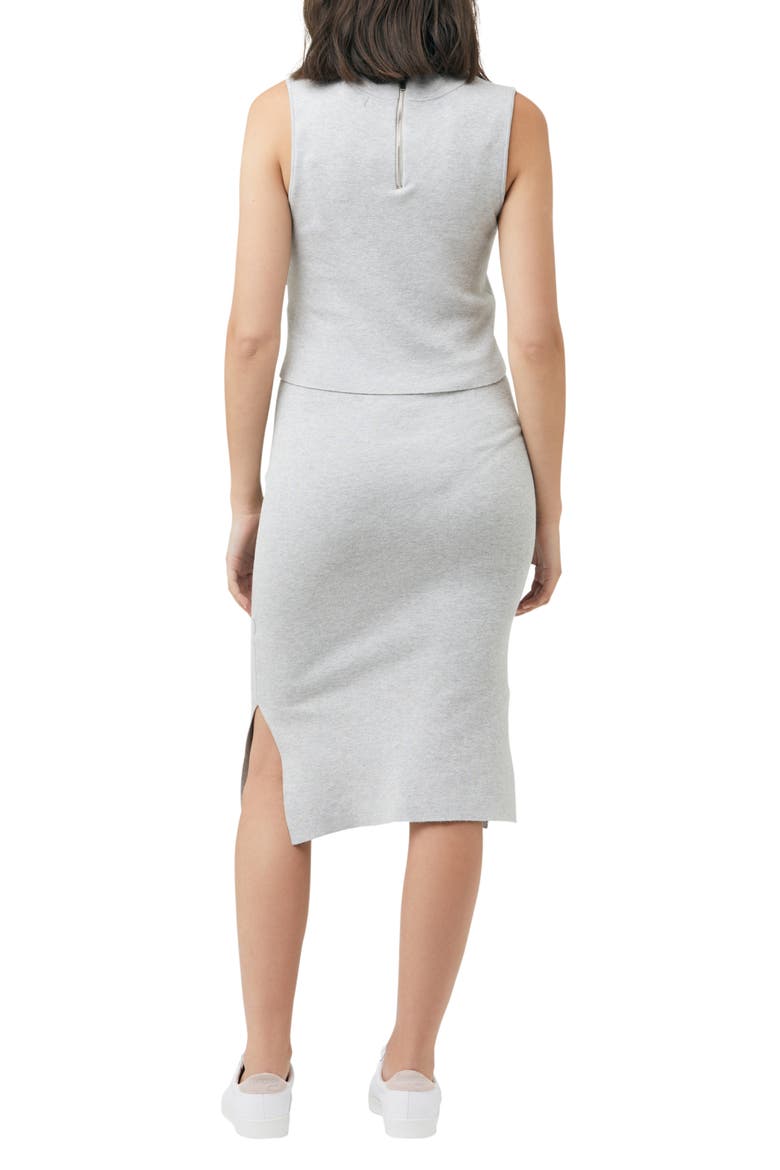 Layered Nursing Maternity Dress, Alternate, color, SILVER