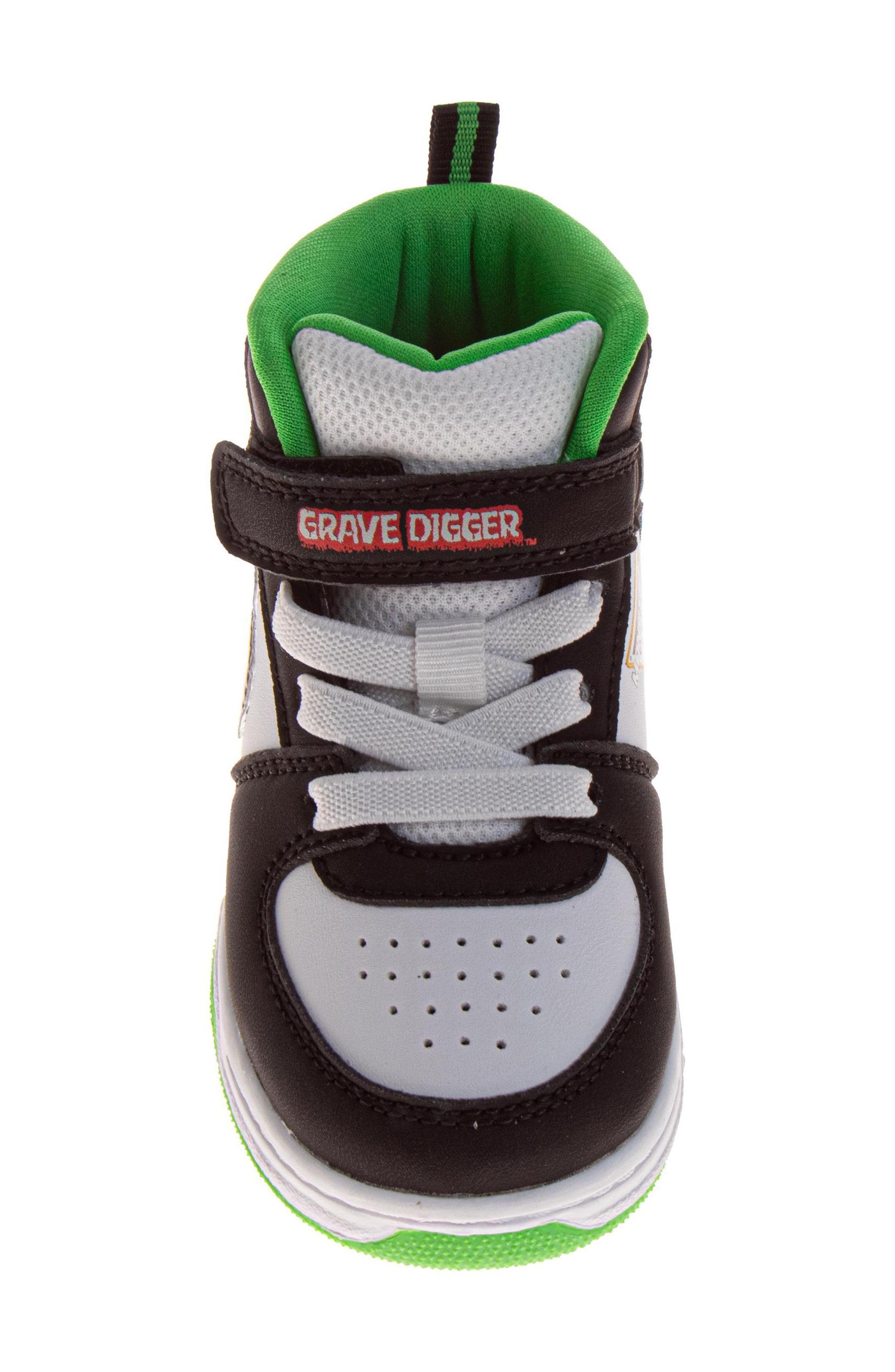 Kids' Monster Jam High Top Sneaker, Alternate, color, BLACK/GREEN