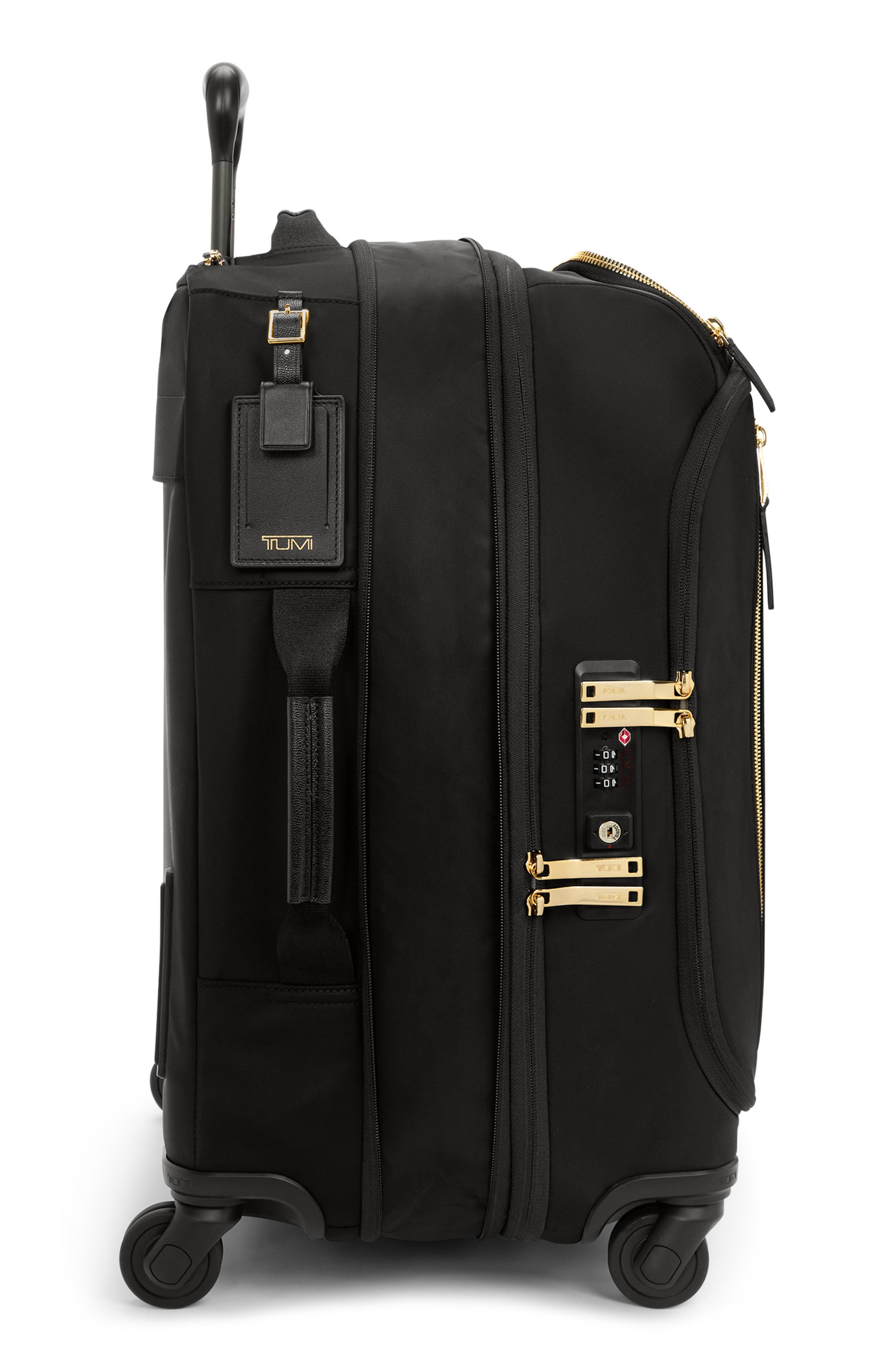 TUMI Léger 22-Inch Continental Expandable Wheeled Carry-On, Alternate, color, Black/ Gold