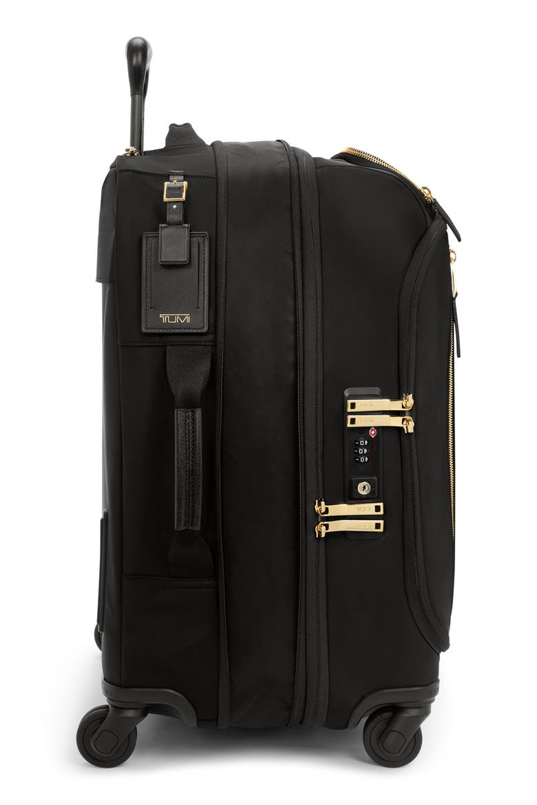 Voyageur Léger Large Dual Access Expandable Carry-On, Alternate, color, BLACK/ GOLD