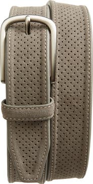 Johnston & Murphy Perforated Suede Belt