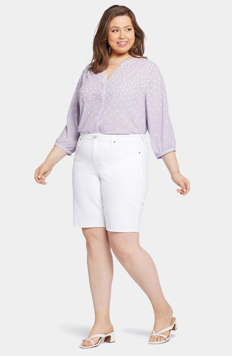 NYDJ Frayed Denim Boyfriend Shorts, Alternate, color, 