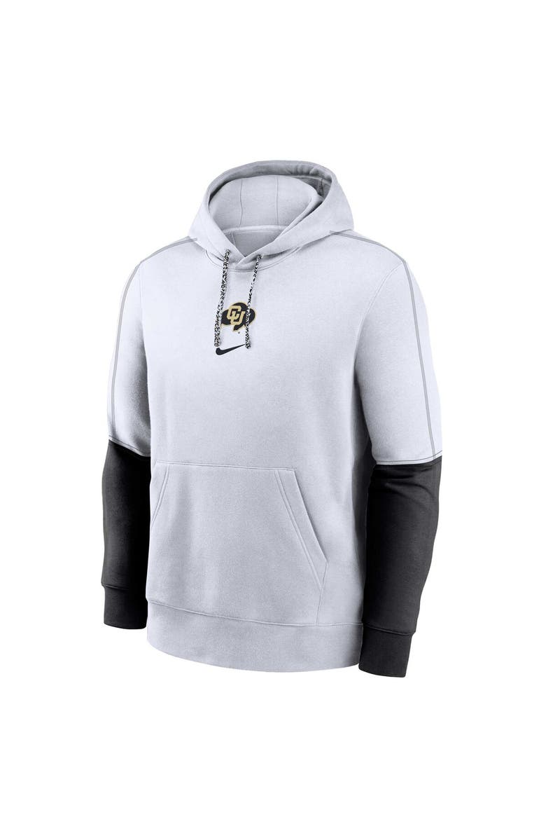 Nike Men's Nike White Colorado Buffaloes 2024 Sideline Club Fleece Pullover Hoodie, Alternate, color, 