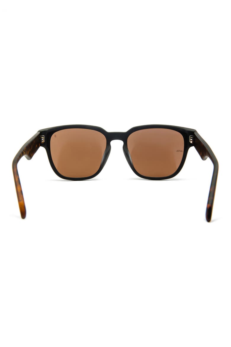 Key West 55mm Square Sunglasses, Alternate, color, SHINY BLACK / BROWN