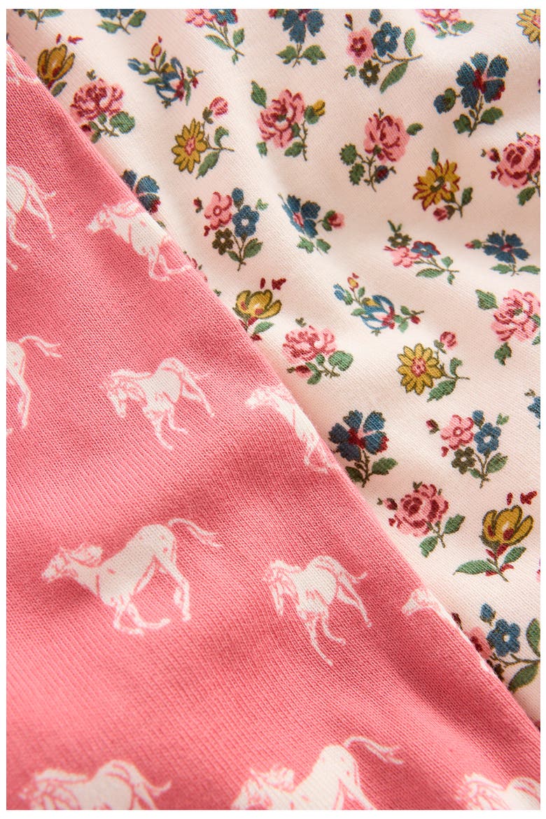 Kids' 2-Pack Snug Pajamas, Alternate, color, VINTAGE ROSE HORSES