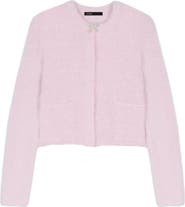 maje Jewelled bow cardigan