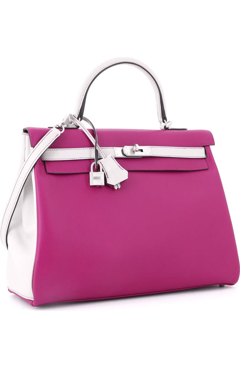 Pre-Owned Hermes Kelly Handbag Bicolor Evercolor with Brushed Palladium Hardware 35, Alternate, color,