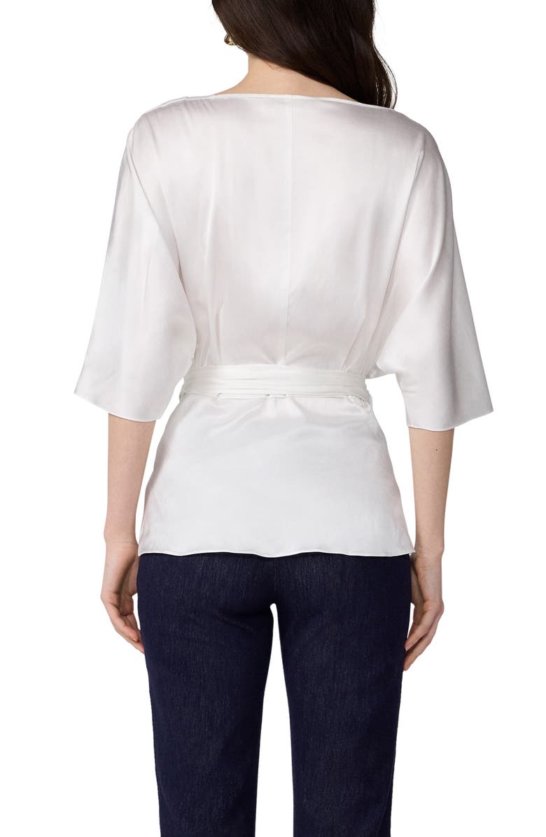 Diane von Furstenberg Amara Wrap Top, Alternate, color, White