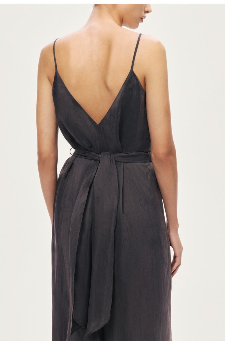 Nocturne V-Neck Spaghetti Strap Jumpsuit, Alternate, color, Anthracite