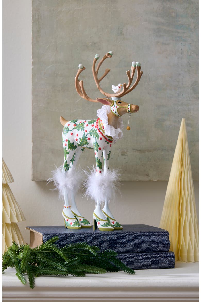 Dash Away Vixen Reindeer Figurine, Alternate, color, WHITE