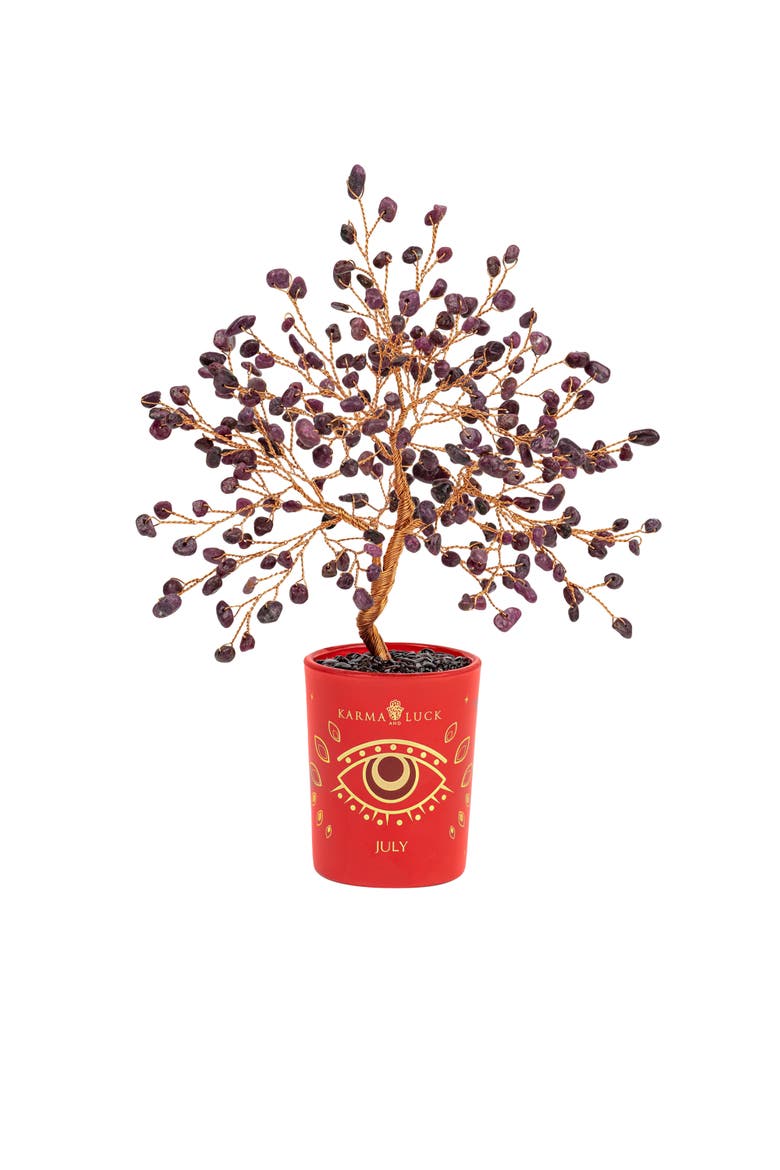 Ruby Feng Shui Crystal Tree of Life July Birthstone Courageous Heart, Main, color, Red