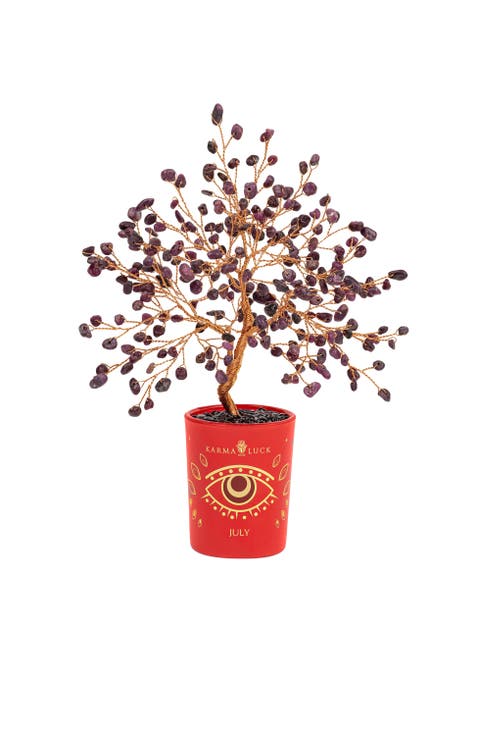 Ruby Feng Shui Crystal Tree of Life July Birthstone Courageous Heart