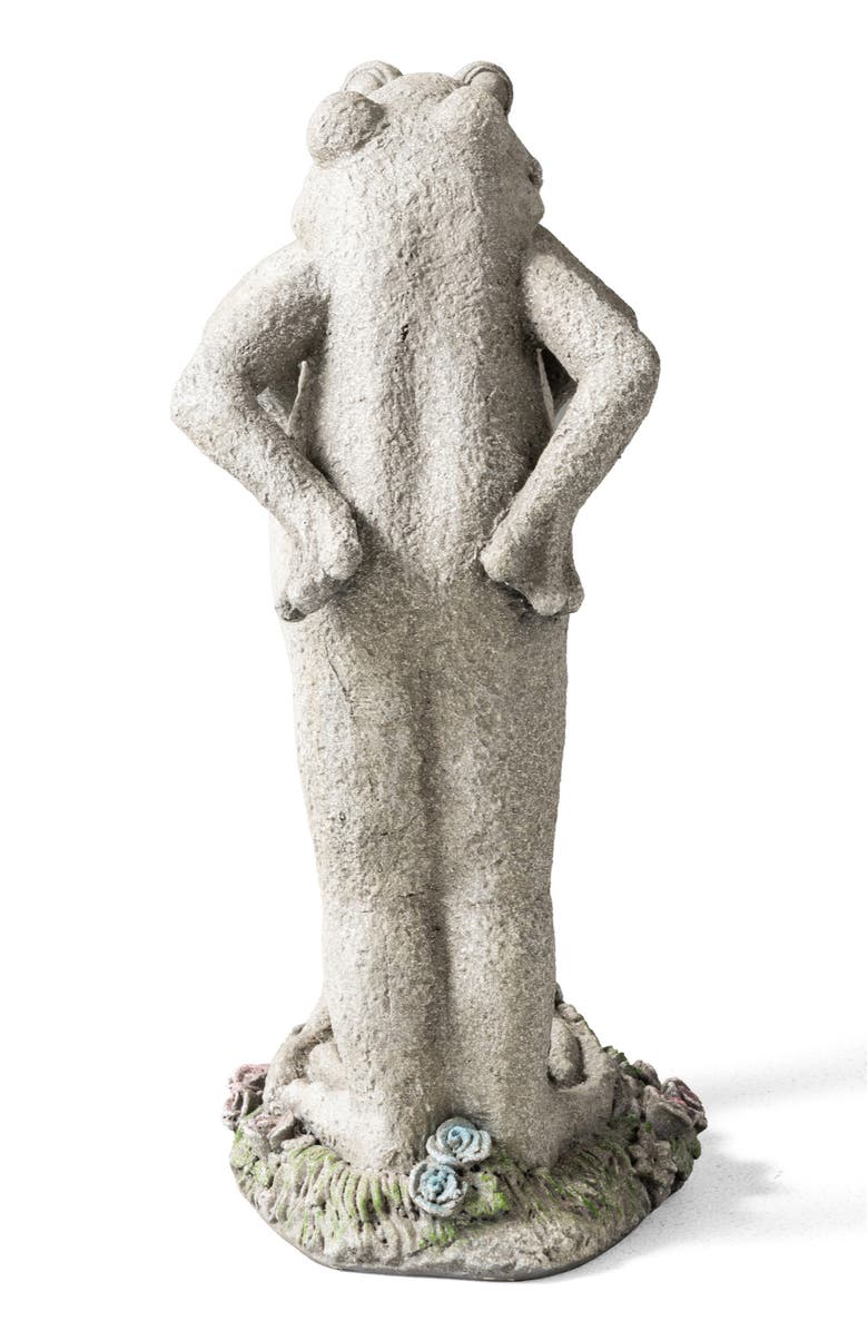 Glitzhome 15.25"H Resin Kissing Frogs Statue, Alternate, color, Grey