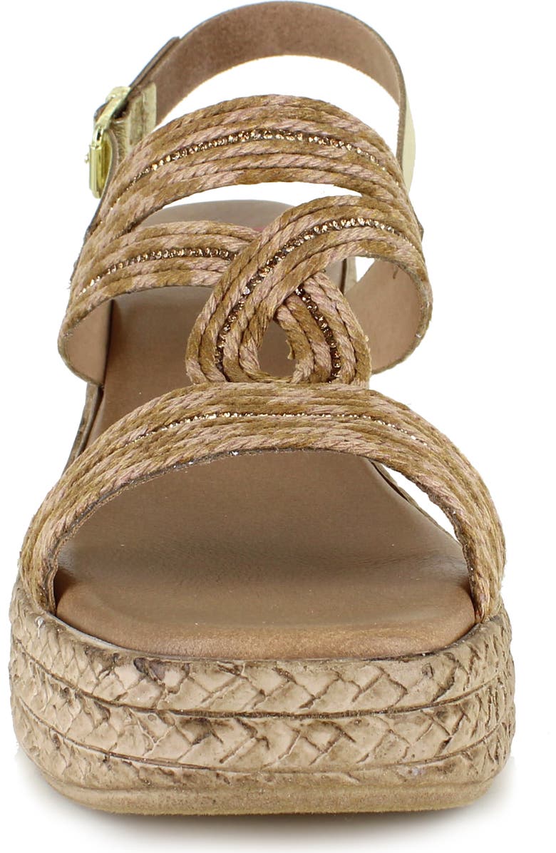 National Comfort Tarragon Crystal Embellished Platform Wedge, Alternate, color, Platinum Leather