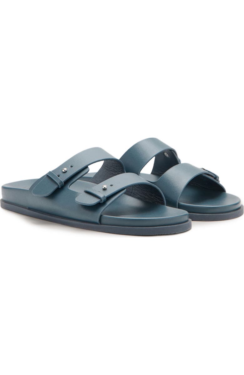 MANGO Double Buckle Sandal, Main, color, Blue
