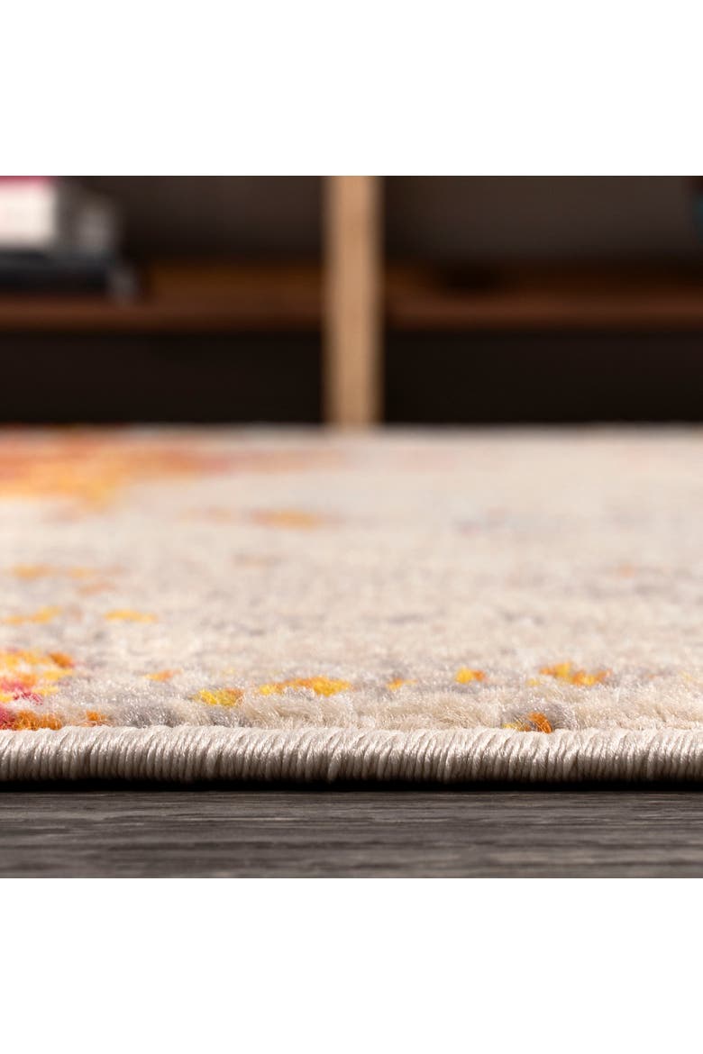 Sunset Modern Abstract Area Rug, Alternate, color, Orange/Multi