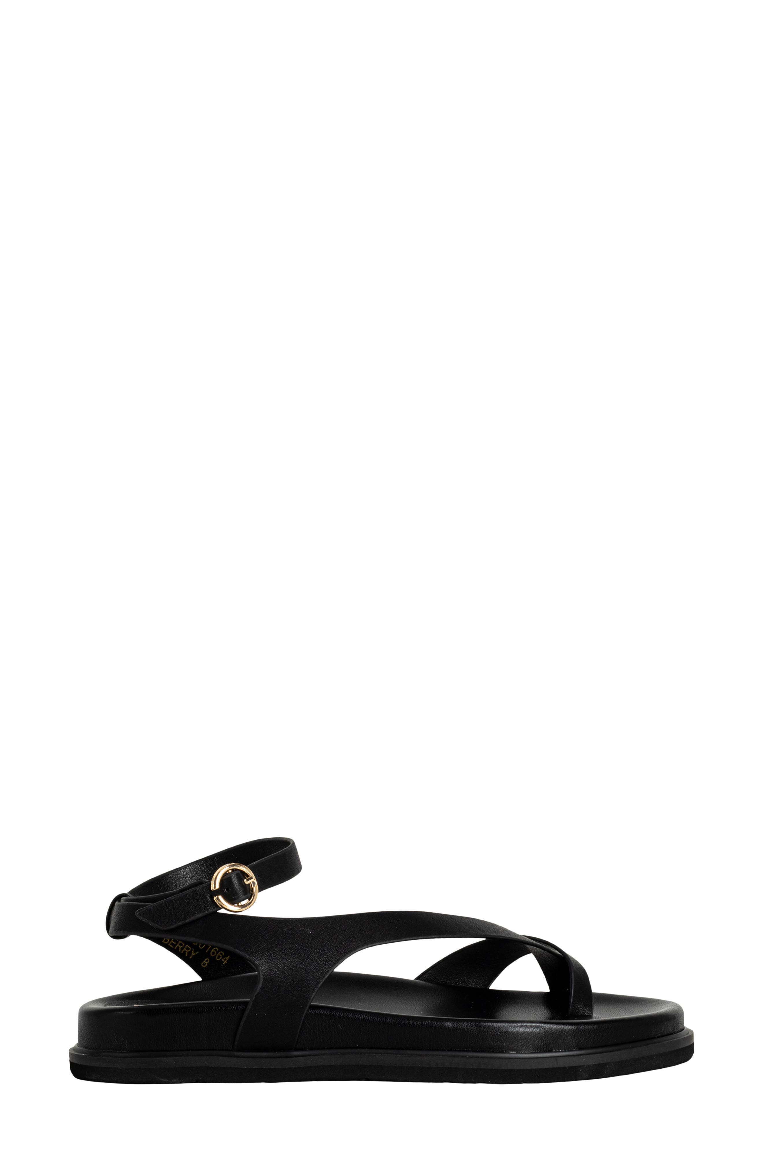 SHUSHOP Berry Ankle Strap Sandal, Alternate, color, Black
