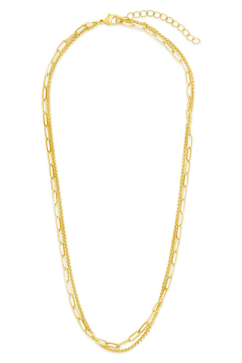 Emery Textured Chain Necklace, Main, color, GOLD