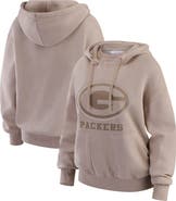 WEAR by Erin Andrews Women's WEAR by Erin Andrews Tan Green Bay Packers Washed Pullover Crewdie