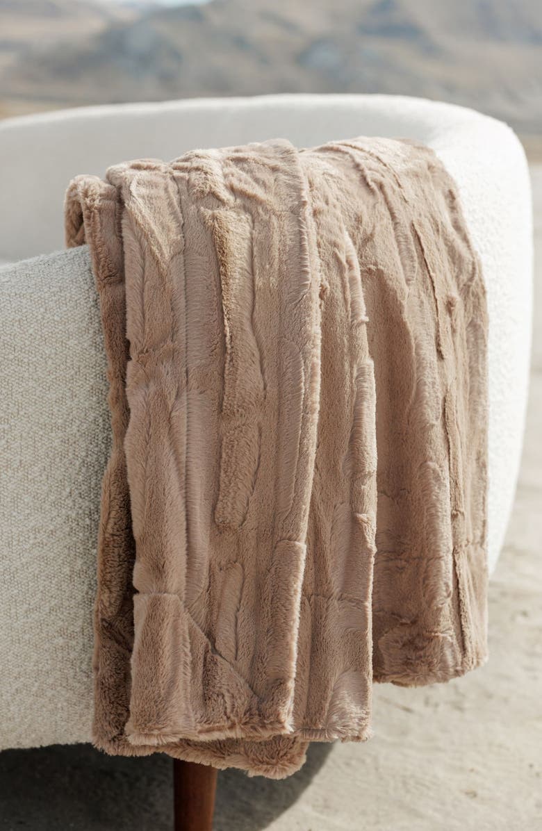 Minky Couture Sorbet Milk Chocolate Blanket, Alternate, color, Brown