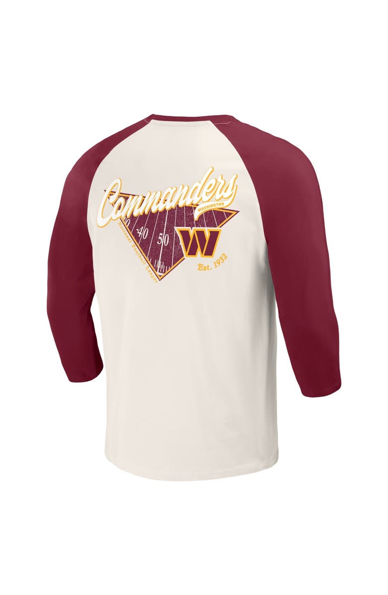 Darius Rucker Collection by Fanatics Men's Darius Rucker Collection by Fanatics Burgundy/White Washington Commanders Raglan 3/4 Sleeve T-Shirt, Alternate, color, 