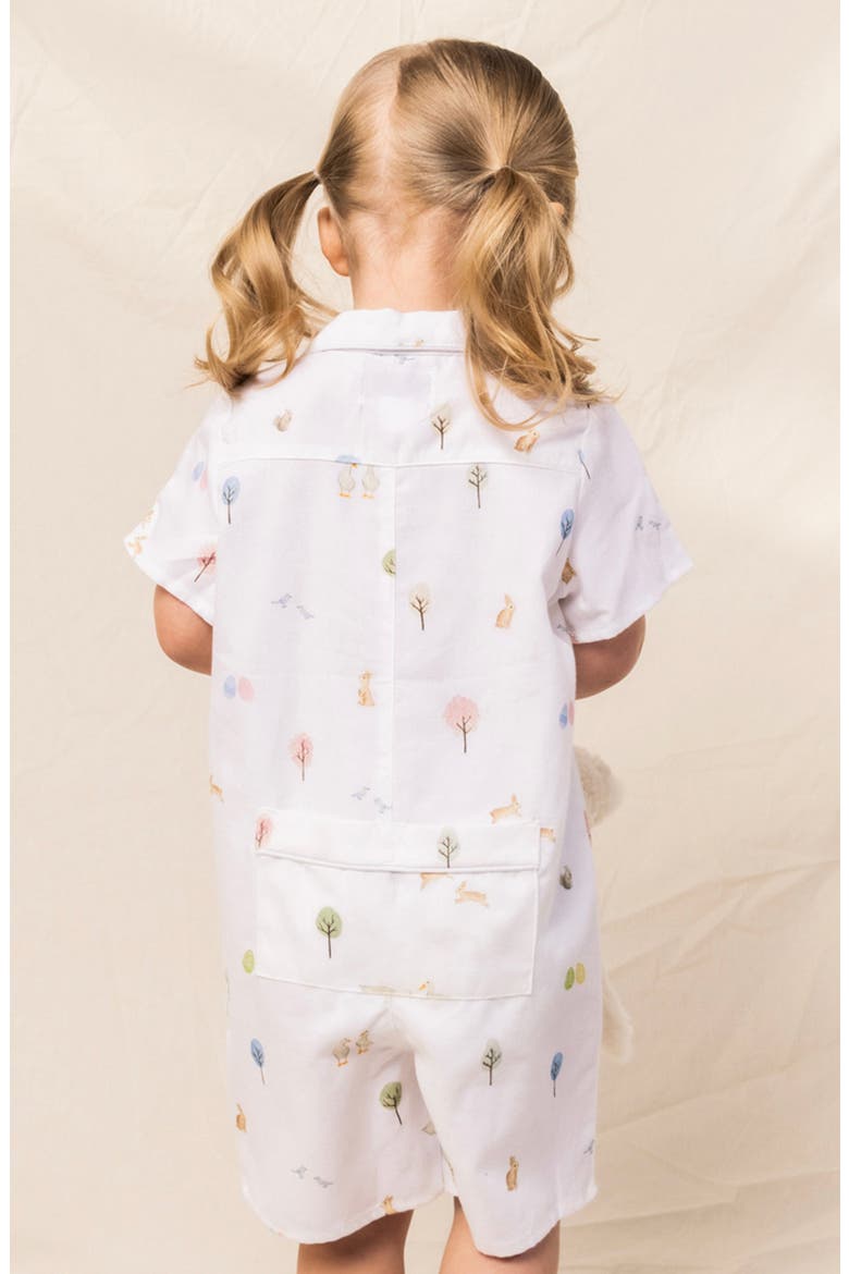 Easter Gardens Short Pajama Romper, Alternate, color, WHITE